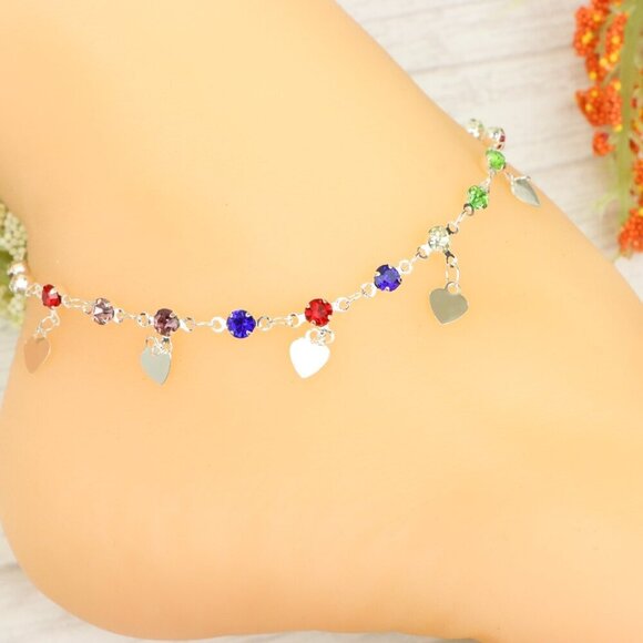 "Handmade Anklet – Elegant & Delicate Jewelry for Women | UNVRC1187 - Picture 3 of 10